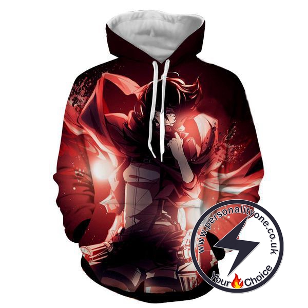 Attack On Titan - Mikasa Ackerman 3D - Attack On Titan Hoodies